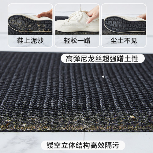 入户门地垫弹力丝耐磨耐脏玄关脚垫简约防滑地毯门垫进门门口家用 - 图2