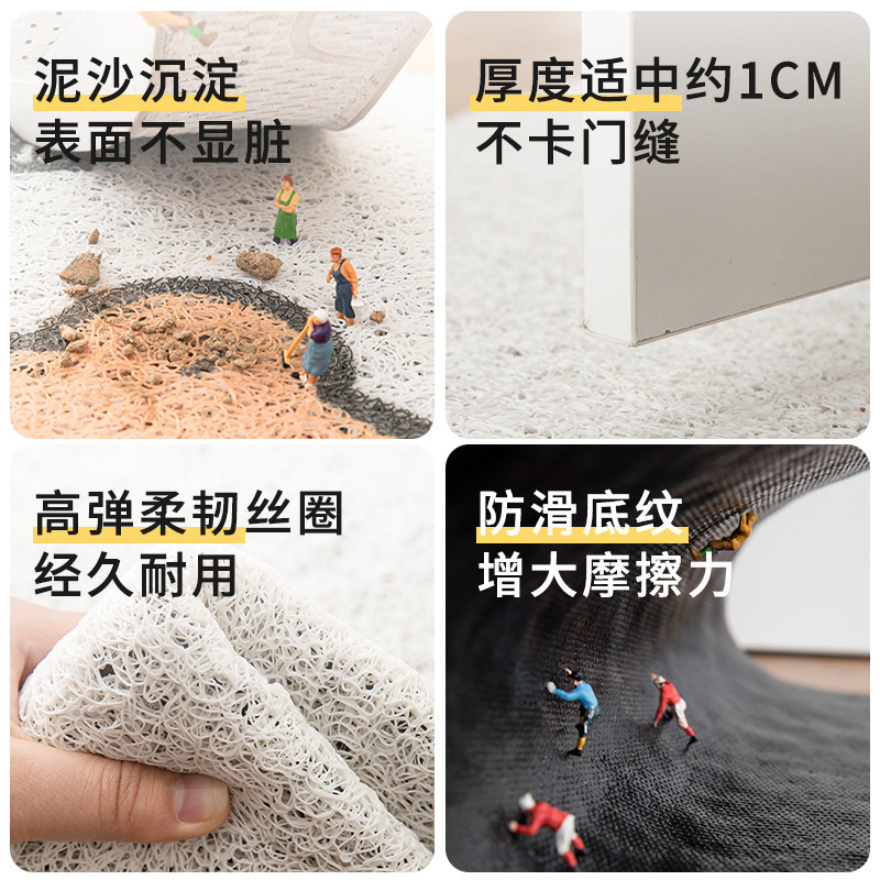 卡通丝圈入户地垫门口防滑垫子玄关地毯进门垫pvc可擦洗耐脏脚垫,淘宝优惠券,粉丝福利购,淘宝优惠卷