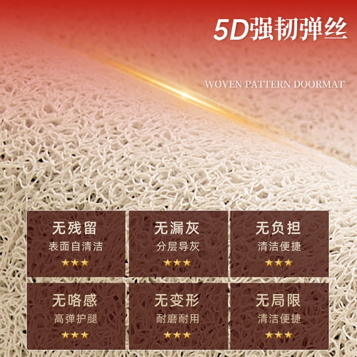 入户地垫2026新款新年喜庆门垫地毯进门新年脚踏垫子轻奢红色丝圈 - 图2