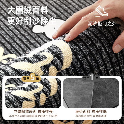 出入平安地垫入户门垫大门口进门地毯防滑垫耐脏耐磨脚垫子可裁剪 - 图0