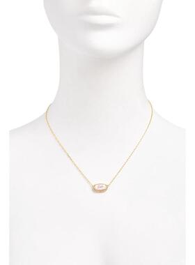 代购Kendra Scott女士项链优雅精致闪耀时尚金色链条椭圆形吊坠