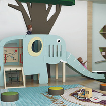 Kindergarten Slide-Ladder Solid Wood Children Indoor Home Playground Small Toy Baby Amusement Park Large Slide Slide