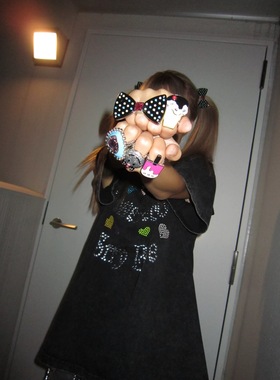 Srrybabe 可爱蝴蝶结爱心冰淇淋系列造型感松紧带式合金戒指