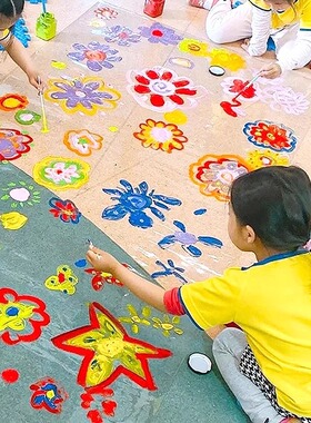 幼儿园环创透明膜绘画玻璃纸软膜