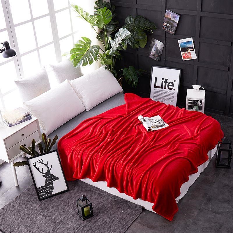 Coral fleece blankets flannel blanket summer air condition - 图3