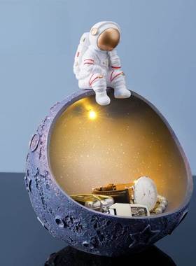 玄关钥匙收纳摆件宇航员客厅家居托盘装饰品门口乔迁新居进门入户