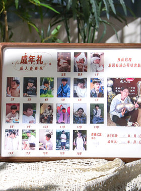 得创林木框简约现代成人礼