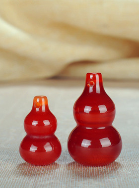 玛瑙红玉髓冰透男女款葫芦吊坠