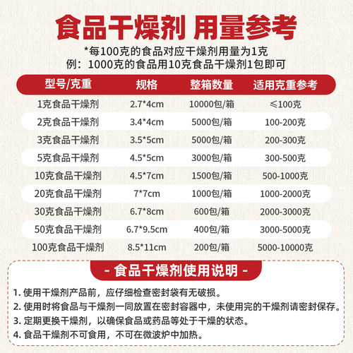 环潮威 3克g食品用干燥剂 月饼 茶叶爆米花坚果除湿 覆膜防潮剂 - 图2