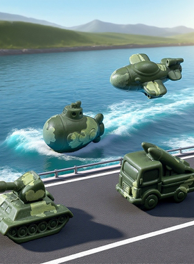 微景观创意迷你坦克火箭战机微缩模型 DIY装饰配件迷你桌面小摆件