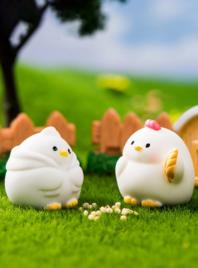微景观摆件创意可爱农场小鸡公仔DIY装饰品配件苔藓园艺造景饰品