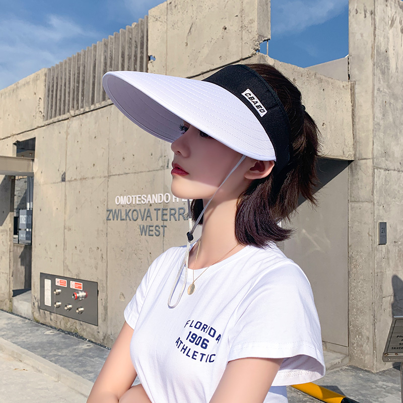 青妮美旗舰店遮阳帽女防晒防紫外线夏季年新款遮脸夏天帽子春秋空顶太阳帽3