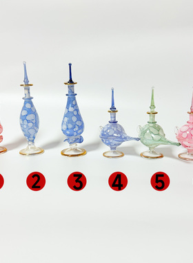 埃及手工 香水瓶香薰瓶 埃及特色玻璃瓶子香精瓶埃及精油瓶纪念品