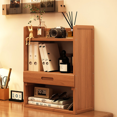 书架桌面置物架家用办公室桌上多层架子学生书桌收纳简易立式书柜 - 图1