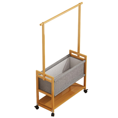 挂衣架衣帽架落地卧室床边晚上放衣服神器可移动置物架开放式衣柜 - 图3