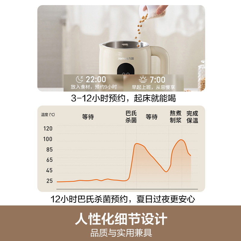 九阳豆浆机3一4人家用全自动免煮破壁机免过滤多功能旗舰店料理机,淘宝优惠券,粉丝福利购,淘宝优惠卷