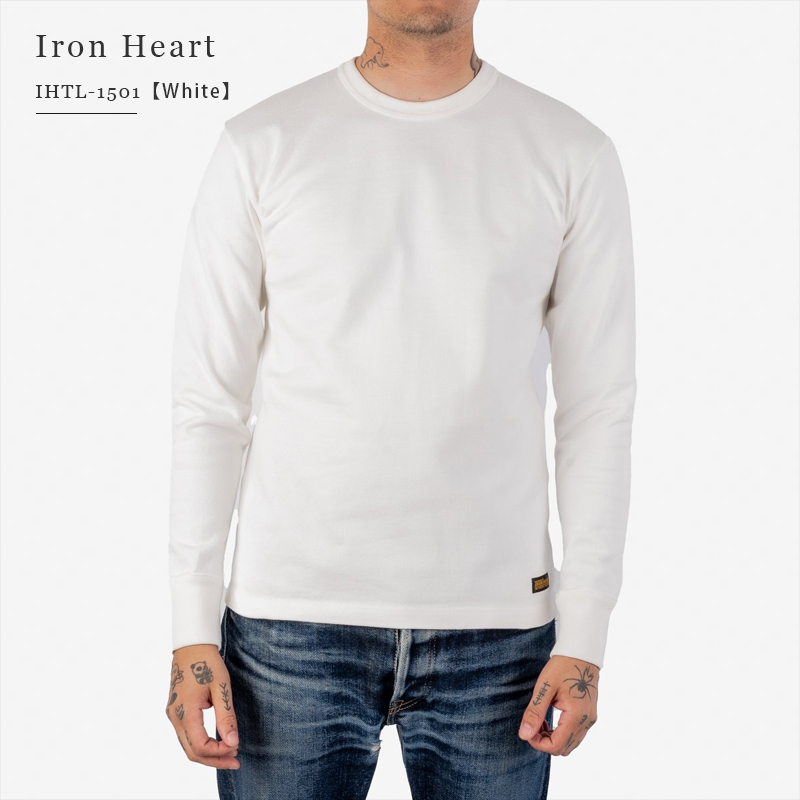 IRON HEART IHTL-1501 日产铁心11oz重磅圆领长袖打底衫 国内现货 - 图2
