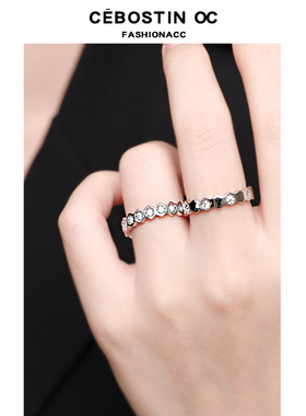 酷盖链条戒指不对称设计指环