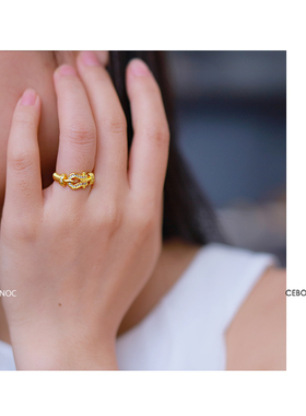 欧美ins风马蹄扣设计戒指