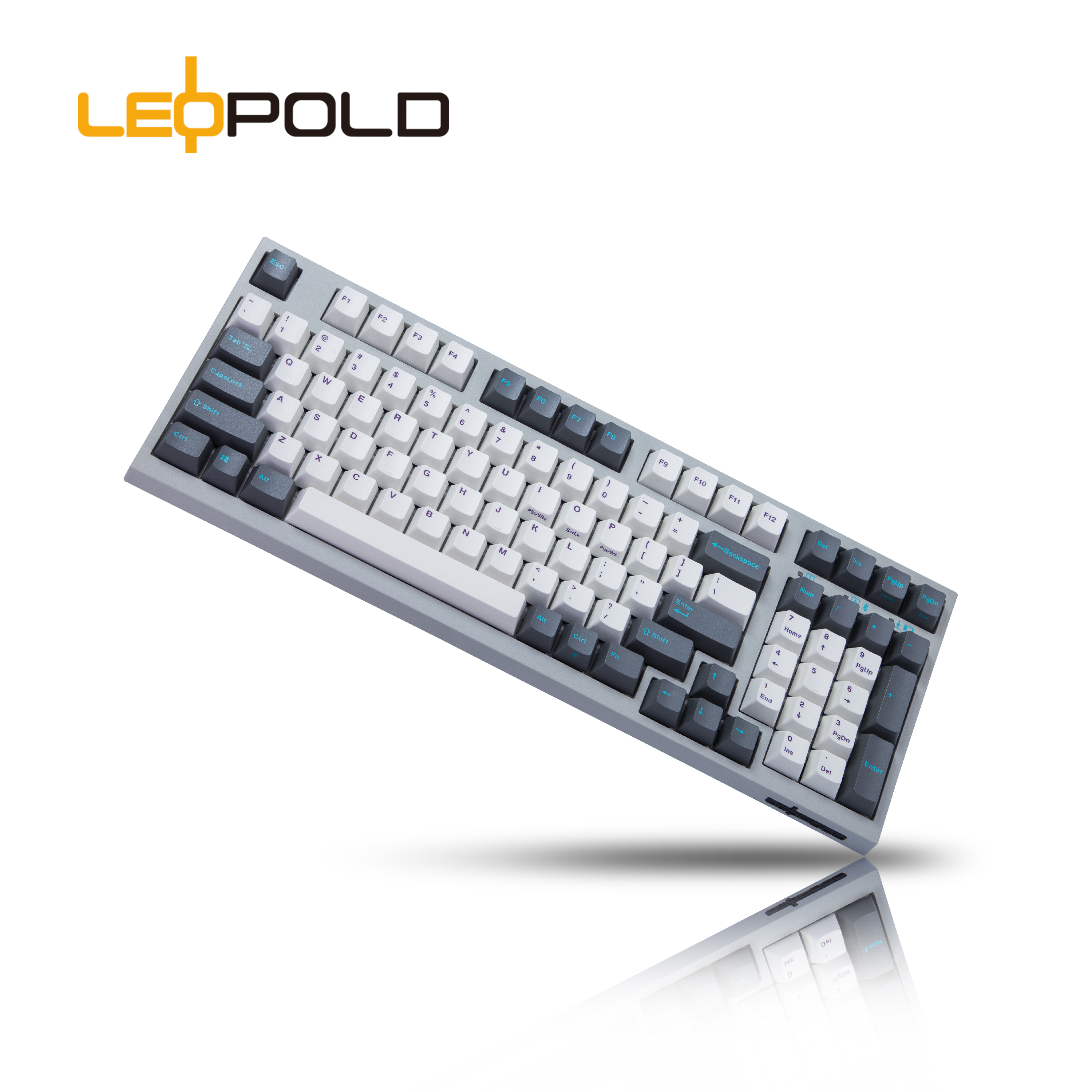 leopold利奥博德FC980MBT无线机械键盘蓝牙有线双模98键办公红轴 - 图3
