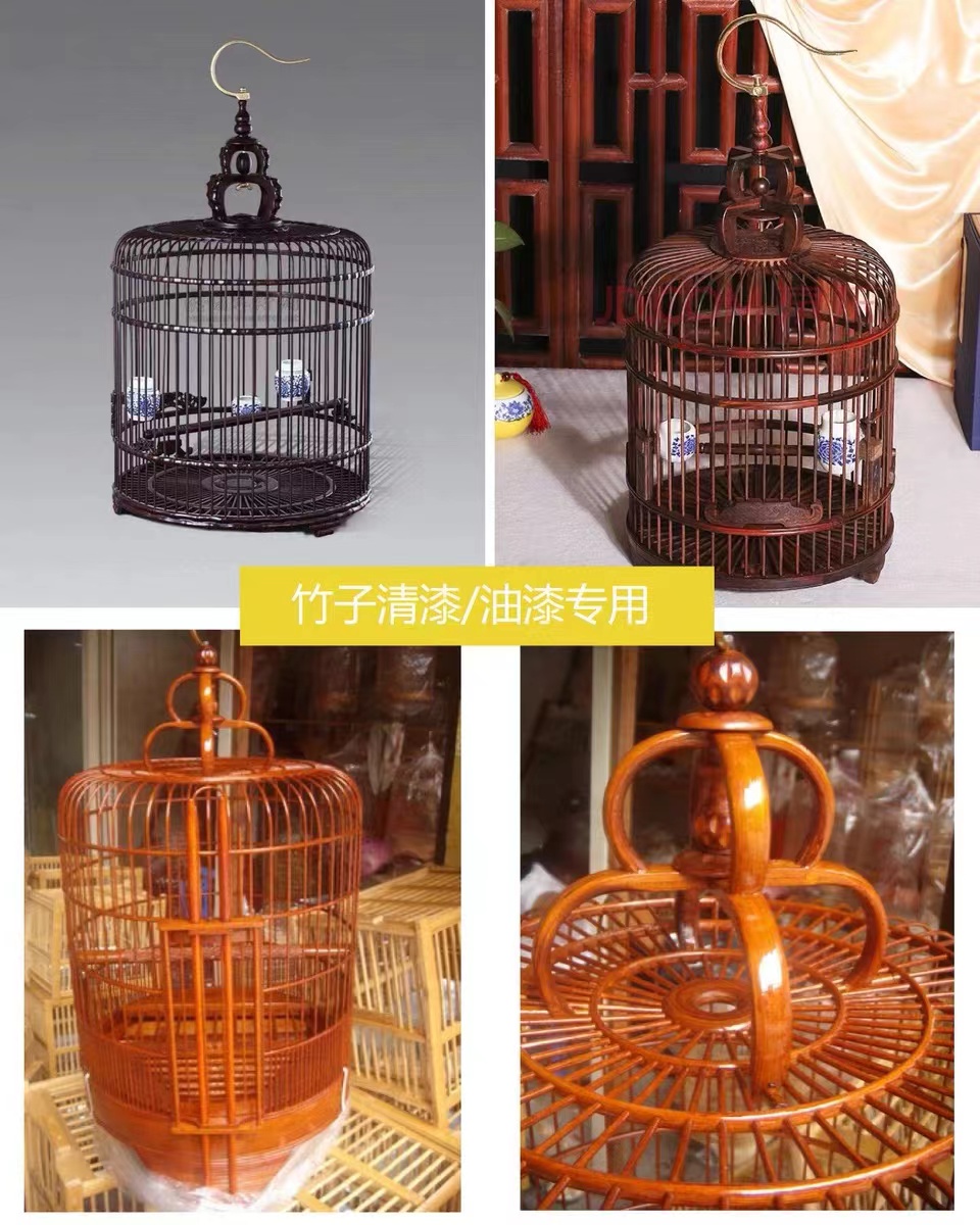 竹子专用漆鸟笼竹制品围栏养护防水油漆木器漆清漆透明防腐防霉漆 - 图3