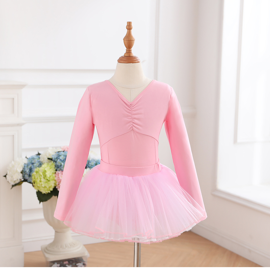 新款儿童秋季中国舞蹈练功服装女童女孩长袖芭蕾形体少儿考级体操 - 图3