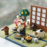 Японская хижина, ретро маленький кукольный домик, маленькая фигурка, татами