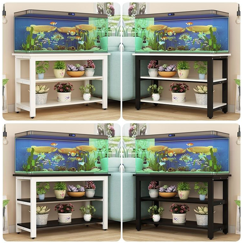 落地鱼缸架子客厅鱼缸底座托架鱼缸柜底柜固定架桌子放鱼缸的柜子-图1