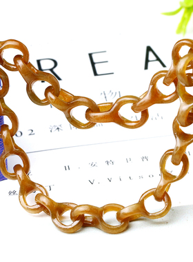 四通新疆和田玉手串男女款链条几何玉石天然糖玉手链锁链子一体链