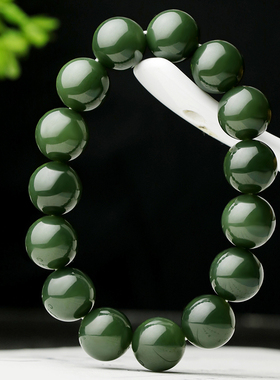 四通油青色和田玉油润细腻无瑕疵