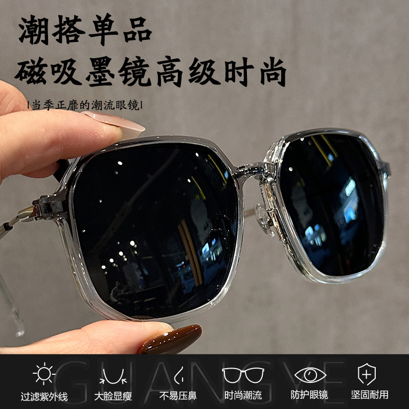 Magnetic clip light field polarized sunglasses