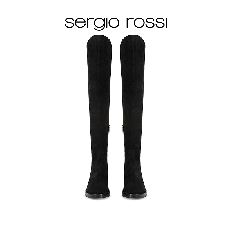 Sergio Rossi/SR女鞋Mini Prince Way 系列平底过膝靴