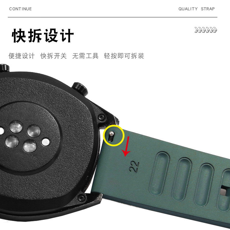 适配卡西欧GST-B100改装氟橡胶表带GST-S130 300 330 110 120配件-图2