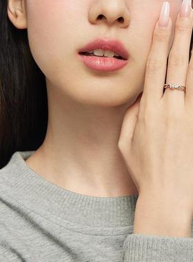 S925纯银爱意交织情侣戒指女小众轻奢高级感男女一对戒情人节礼物