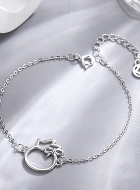 ins小众简约风饰品s925纯银钱袋手链气质个性女款钱包时尚手饰