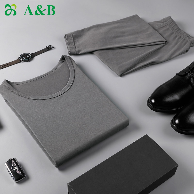 a bab保暖套装弹力圆领旗舰店内衣 ab内衣保暖套装