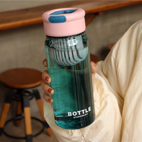 Water cup for women new 2024 large-capacity high-looking adult student portable scale summer tea-making plastic cup