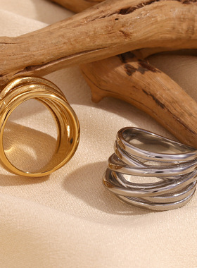 英国george melis欧美小众复古个性手饰镀18k金不规则编织缠绕