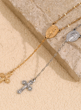 英国george melis欧美气质复古个性项坠镀18k金嘴唇链项链女