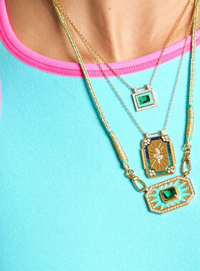 英国george melis欧美彩色塔罗牌方牌粉色滴油镶钻时尚小众设计