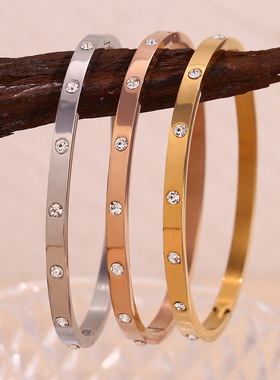 英国george melis欧美时尚小众气质简约手饰镀18k金玫瑰金圆点