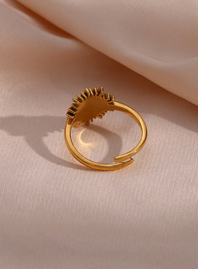 英国george melis欧美ins时尚个性流行指环镀18k锆石恶魔之眼