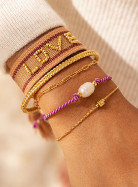 英国george melis新款清新爱心太阳彩绳多巴胺手链女精美百搭