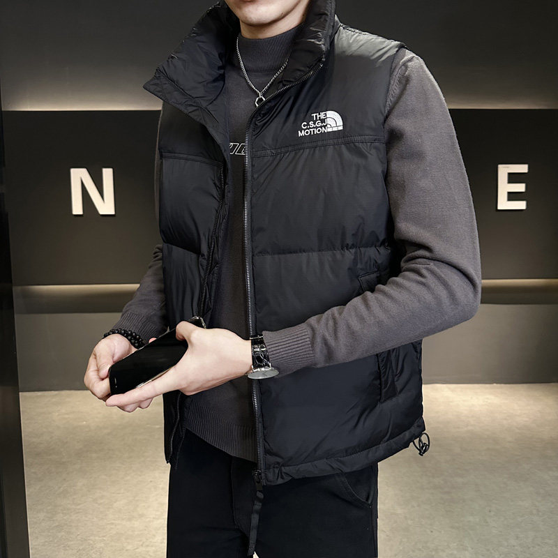 工装立领羽绒马甲外套男冬季百搭痞帅高级感潮流休闲保暖马夹上衣,淘宝优惠券,粉丝福利购,淘宝优惠卷