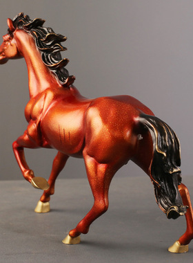 千里马摆件将军马摆件马到成功办公室工艺品客厅家居书架铜装饰品
