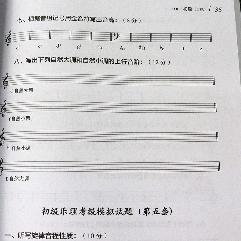 乐理考级辅导与模拟试题附参考答案 韩莉  乐理知识练习教学教材综合训练工具书考级模拟 上海音乐学院出版社 新华书店正版 - 图2