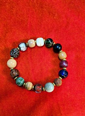 藏传天珠手串扎基S多宝手串  尺寸10mm