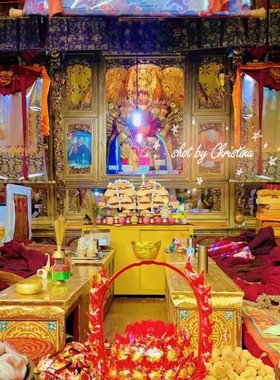 精工紫铜西藏财神扎基拉姆天母