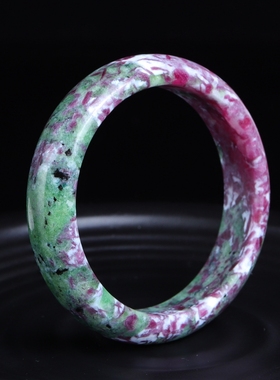 孤品天然缅甸红绿宝手镯异象女宝