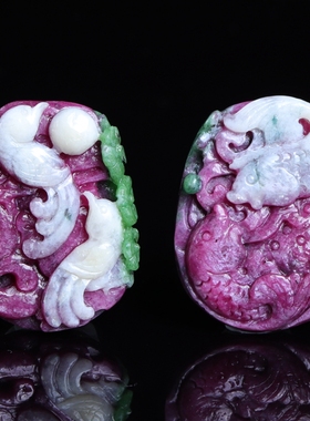 挂坠吊坠猫眼男女缅甸红绿宝